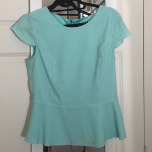 Express Turquoise Peplum Blouse
